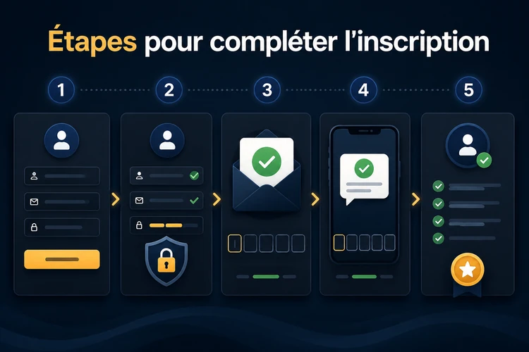 Étapes pour compléter l'inscription