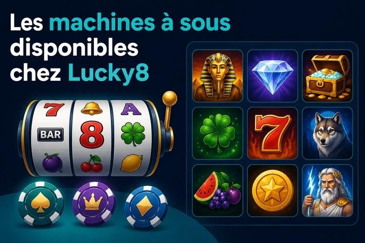 Les machines à sous disponibles chez Lucky8